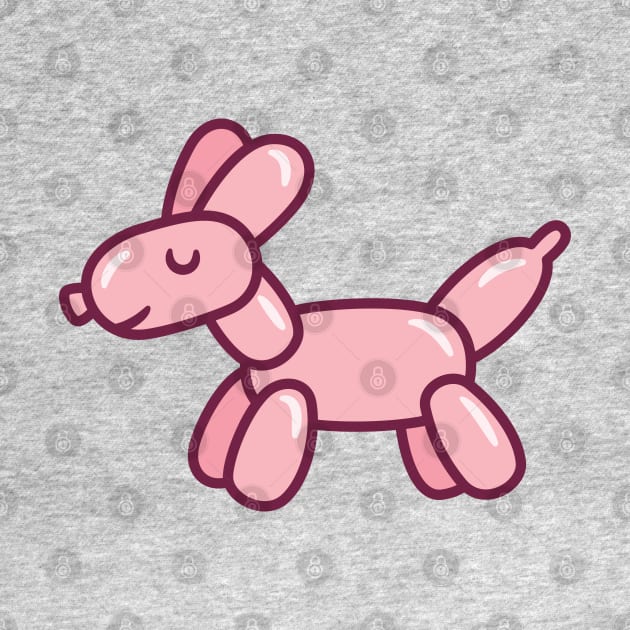 Cute Balloon Dog Pink by rustydoodle